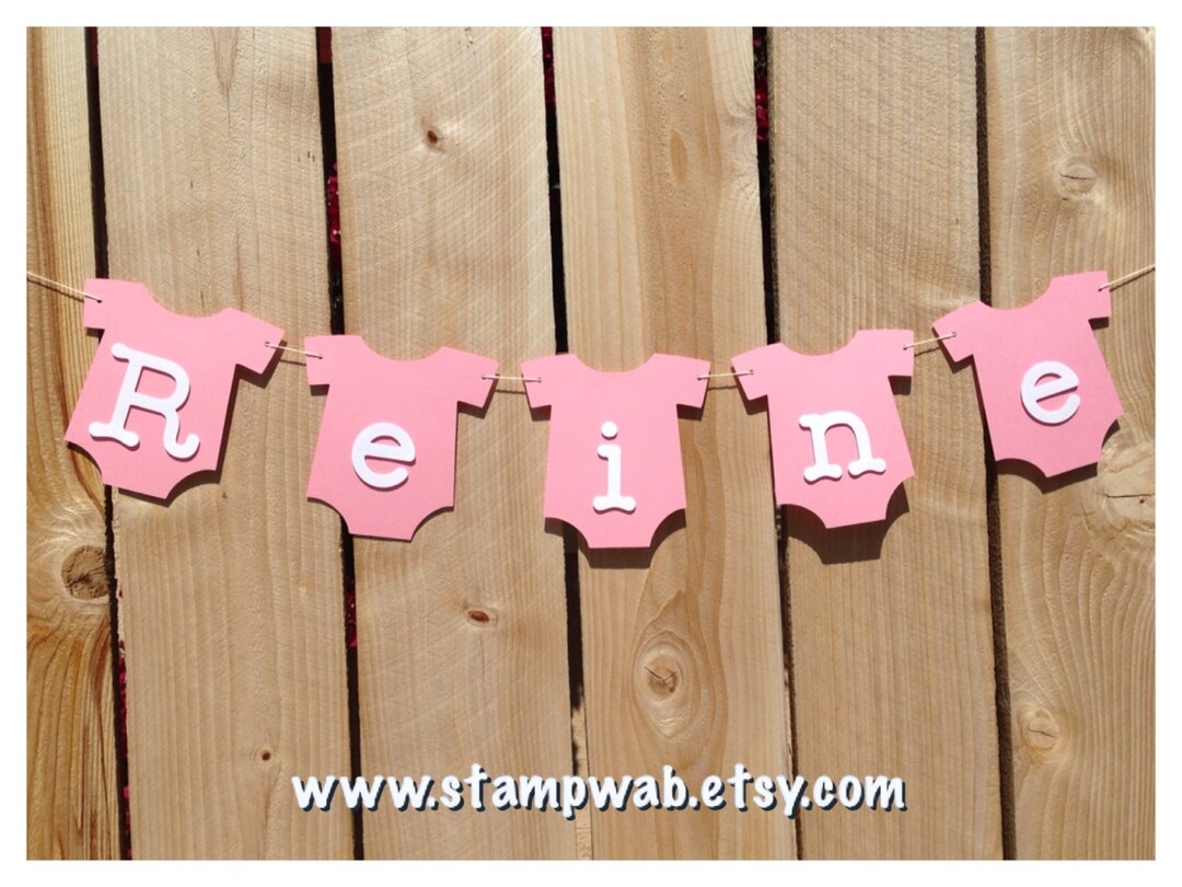 Onesie Banner - Baby Banner - Baby Name Banner - Name Banner - Party ...