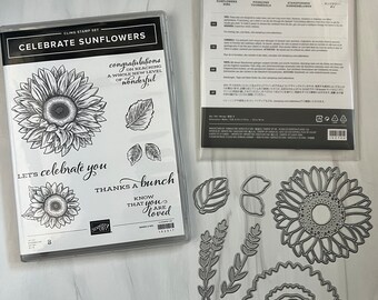 celebrate sunflowers stamp set - sunflowers dies - stampin up - clear stamps - photopolymer stamps - cutting dies - flower dies - flowers