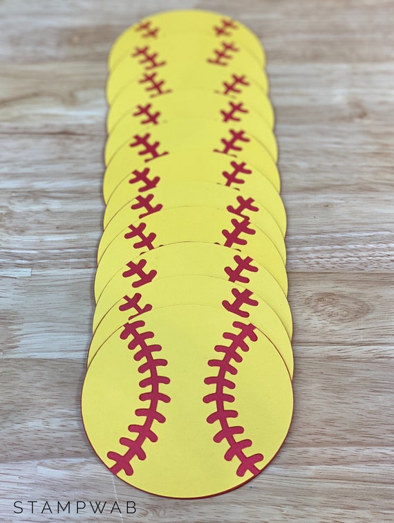 softball cutouts (set of 12) softball team softball party decor