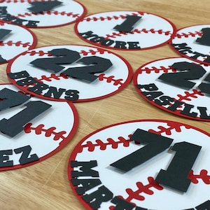 Personalized Baseball Cutouts (Set of 12) – Baseball Team - Team Party Decorations