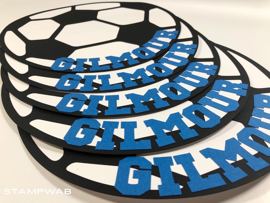 Personalized Soccer Ball Cutouts set of 12 Soccer Ball Etsy