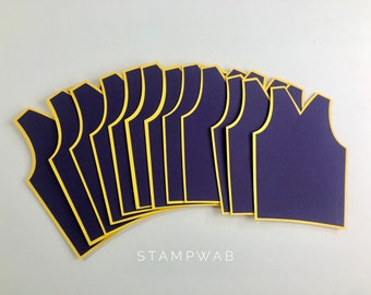 Basketball Jersey Cardstock Cutouts (Set of 12) - Team Party Decor - Basketball Team