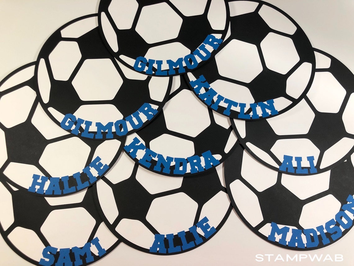 Personalized Soccer Ball Cutouts set of 12 Soccer Ball Etsy