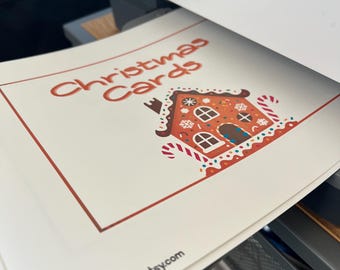 Christmas Card Cover Sheet - Gingerbread House - Printable PDF