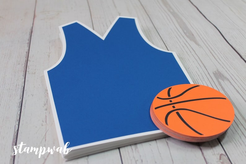 Basketball Jersey Cutouts set of 12 Basketball Jersey Etsy
