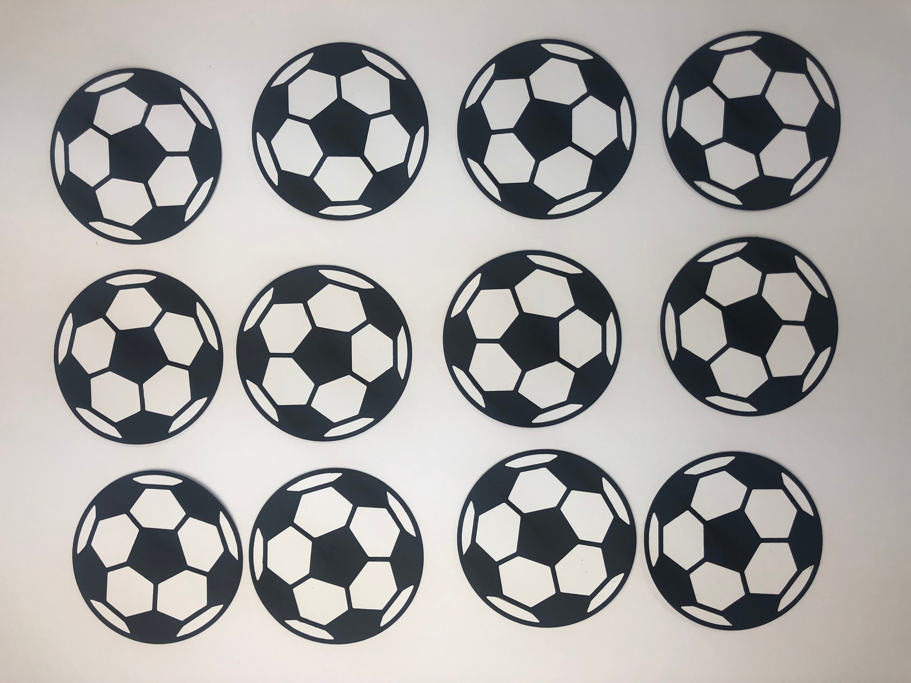 Soccer Ball Cutouts set of 12 Soccer Ball Soccer Team Etsy UK