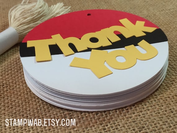 Pokemon Inspired Thank You Favor Tags (12) Il_570xn