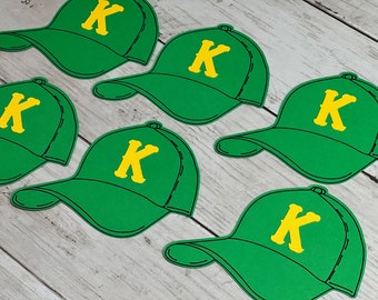 baseball hat (set of 12) - baseball cap - baseball cutouts- baseball team - baseball party - team mom - baseball baby shower