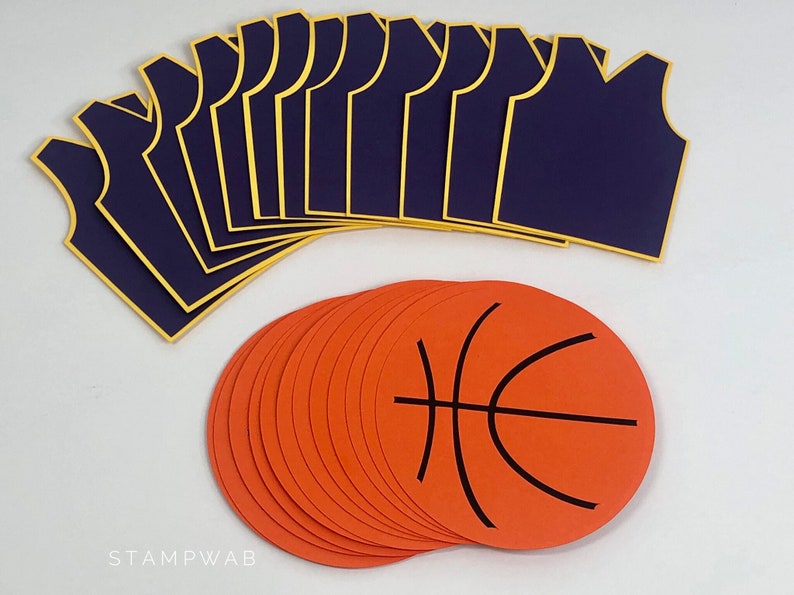 Basketball Jersey CutOuts set of 12 Etsy Laser cut painted wood nba jersey