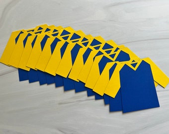 Baseball Jersey Cardstock Cutouts - Team Party Decor (Set of 12)