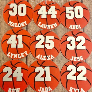 Personalized Basketball Cut-outs set of 12 Basketball Team - Etsy