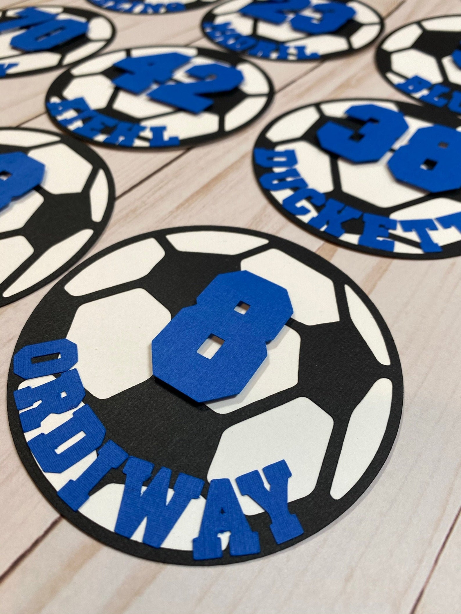 Personalized Soccer Ball Cutouts set of 12 Soccer Ball Etsy