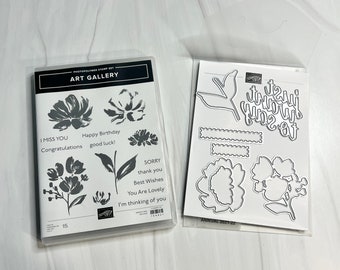 art gallery stamp set - floral gallery dies - stampin up - clear stamps - cutting dies - stamps and dies - flower stamps - flower dies