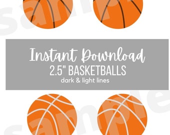 baseketball - basketball team - basketball party - printable tags - instant download - favor tags