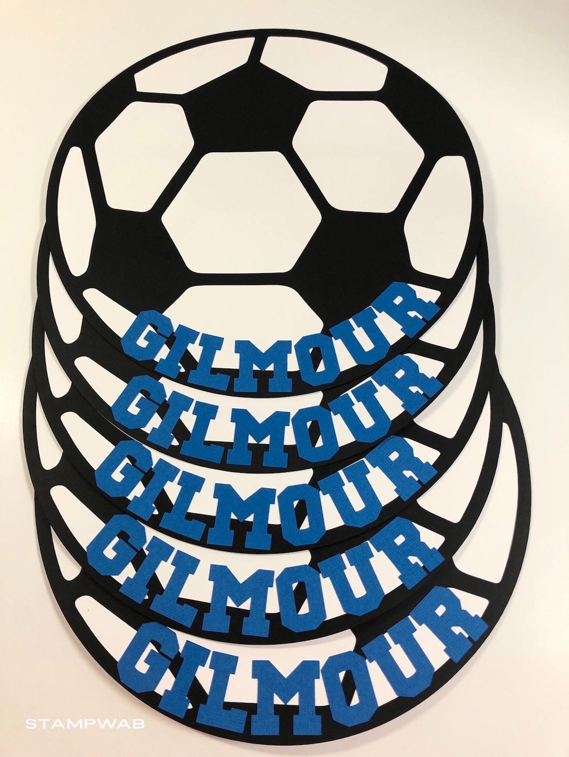 Personalized Soccer Ball Cutouts set of 12 Soccer Ball Etsy