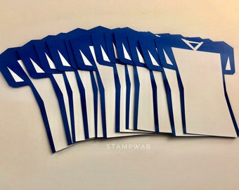 Football Jersey Cardstock Cutouts - Team Party Decor (Set of 12)
