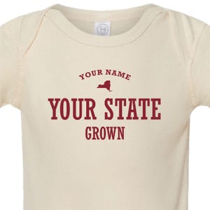 Custom State Pride Baby Onesie - Collegiate Style, Baby Gift, Baby Shower