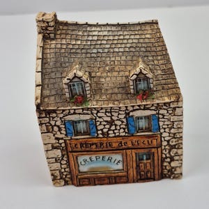 Creperie de l&#39;Ecu Miniatur Haus Figur Französisches Landhaus Cottagecore Dekor