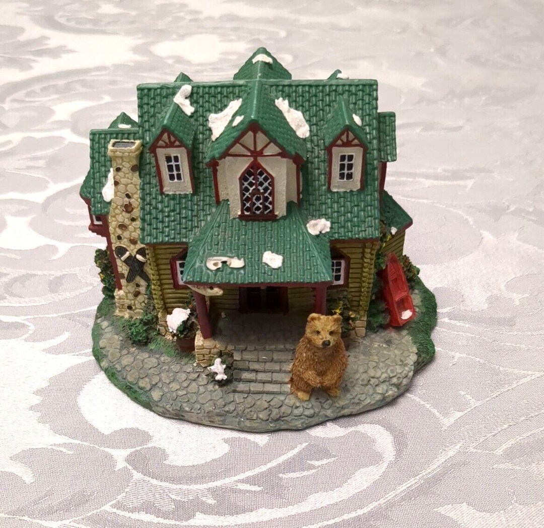 Vintage Santa's Log Cabin, Christmas Village Display With Bear - Etsy