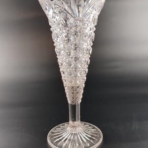 Vintage Brilliant Klarglas Vase 6 &quot;Kristall Blumenvase Dekorative