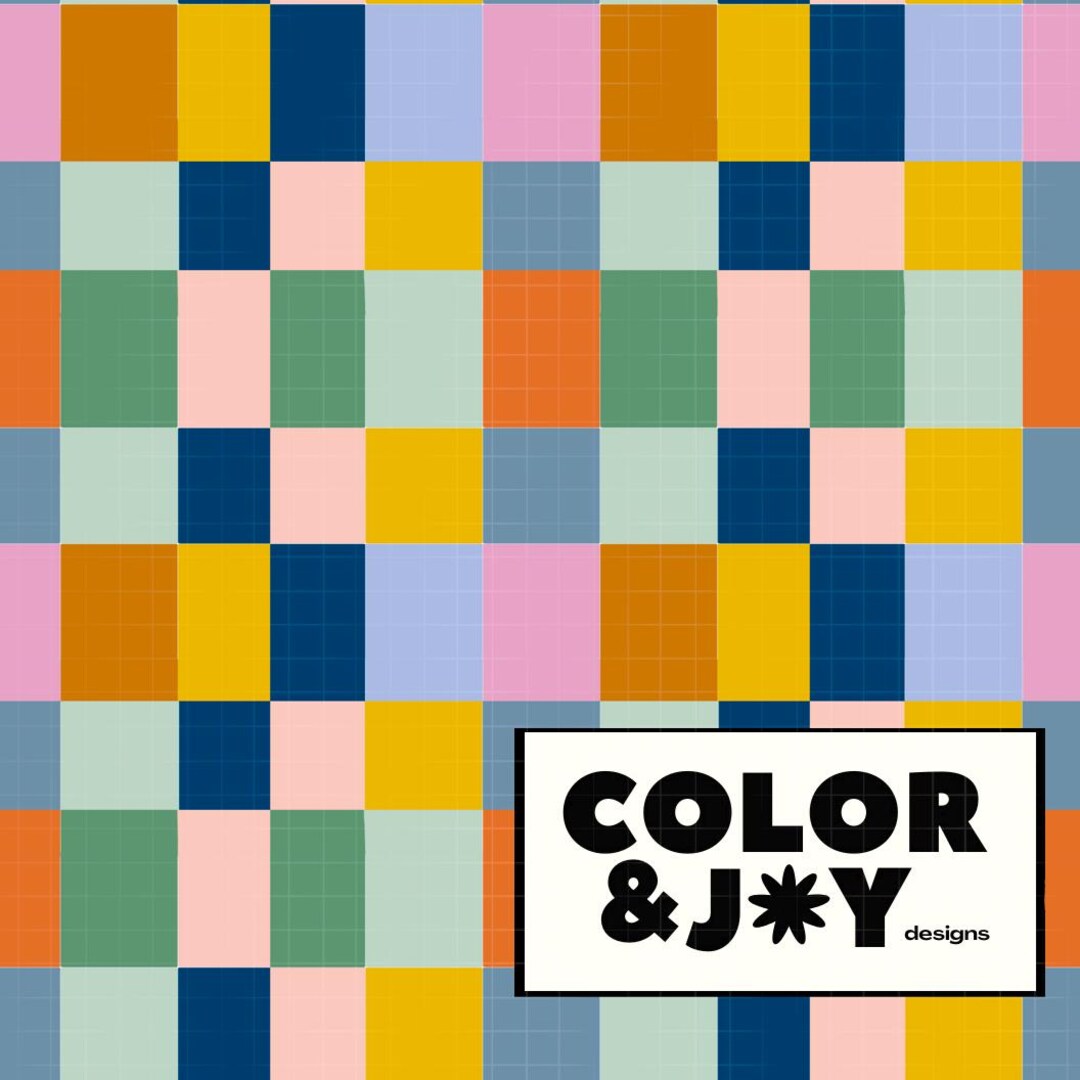 Modern Colorful Checker Seamless Pattern Download Digital Papers Vinyl ...