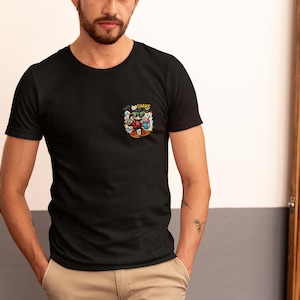 Shake Dog Streetwear T-Shirt  Retro Cartoon Style Tee Graffiti Dog Graphic Shirt 90s Vibe Urban Tee Pop Art Character Shirt for Men