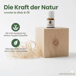 Coffret de cubes en bois de pin suisse - 10 ml d'huile essentielle pure de pin suisse