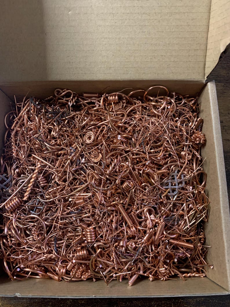 Recycled Copper wire Cuttings, workshops cuttings. Craft and Organise supplies image 2