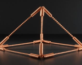 Handmade Copper Pyramid | Sacred Geometry | Energy Tool & Altar Decor | EMF Protection