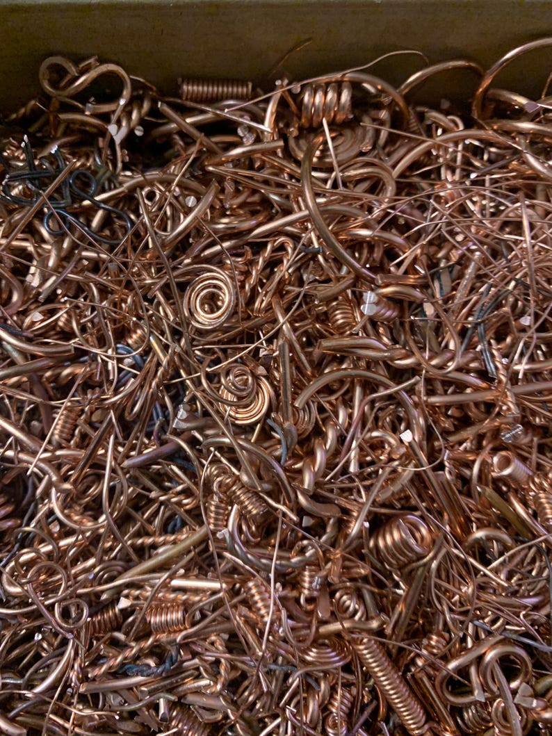 Recycled Copper wire Cuttings, workshops cuttings. Craft and Organise supplies image 1