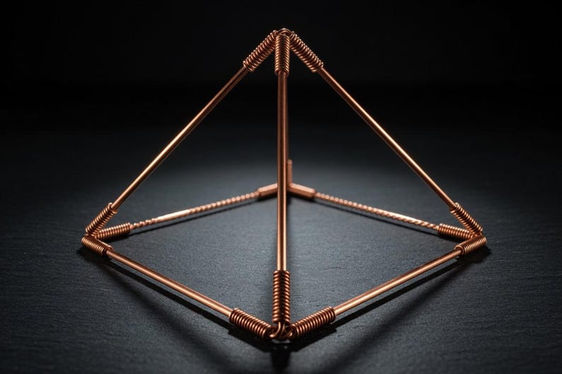 Pyramid Copper Rods Handmade Copper Sacred Geometry Pyramid | EMF Protection | Energy ...