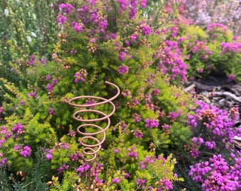 Copper Electroculture Antenna • Handmade Lost Cubit length Fibonacci Spiral for Garden, Plants & Indoor Growing