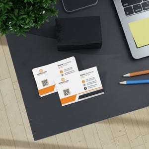 Biglietti da visita, design elegante - Elementi essenziali personalizzati per il networking professionale, materiali di marketing per la scrittura di account Etsy, 100 pezzi