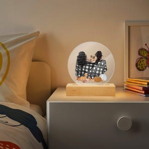 Placa acrílica personalizada con soporte: placa redonda personalizada para regalar