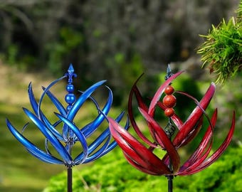 Metal Wind Spinner: Kinetic Garden Windmill Sculpture (80 x 20cm)