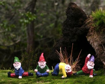 Yoga-Zwerge Figuren: Lustige Gartenstatuen für Blumentöpfe