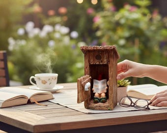 Grappig standbeeld toiletkabouter – Hilarisch harstuinornament voor tuin, gazon en buiten