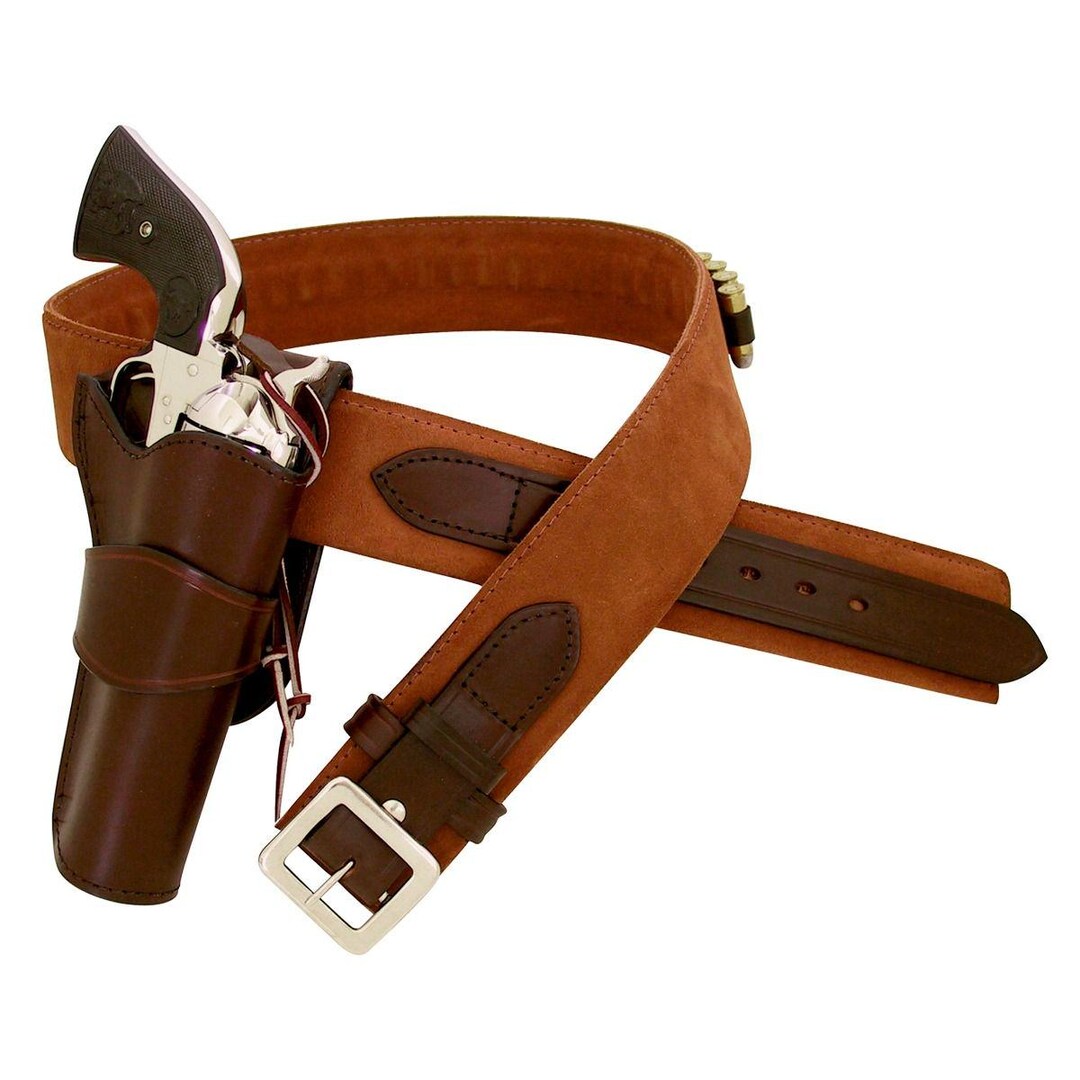 Ceinture à Munitions Western En Cuir - Compatible Calibres .22, .357, .44, .45, .38, Style Cow-boy