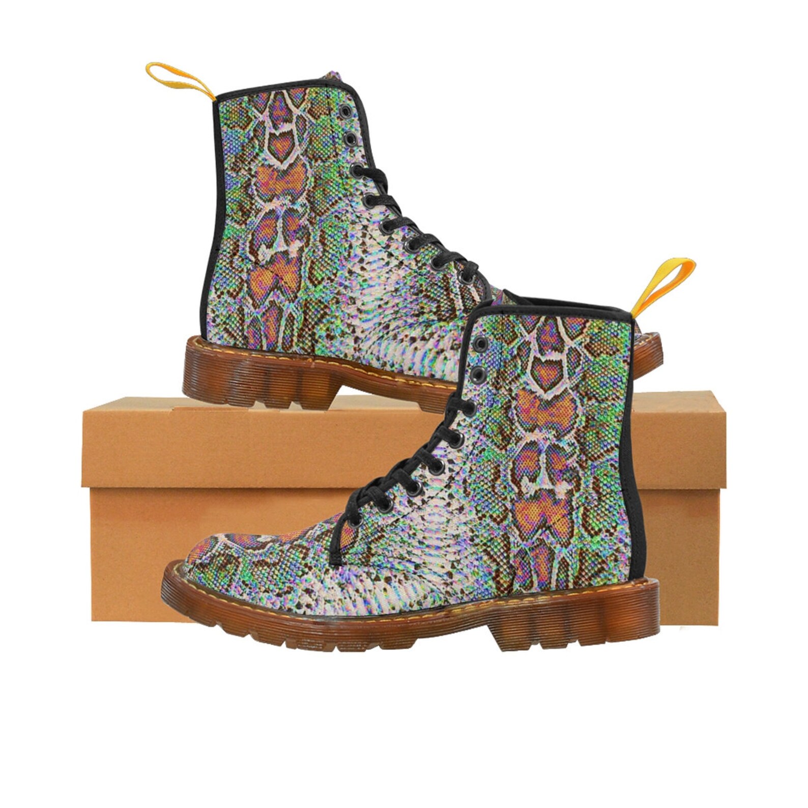 snakeskin canvas shoes