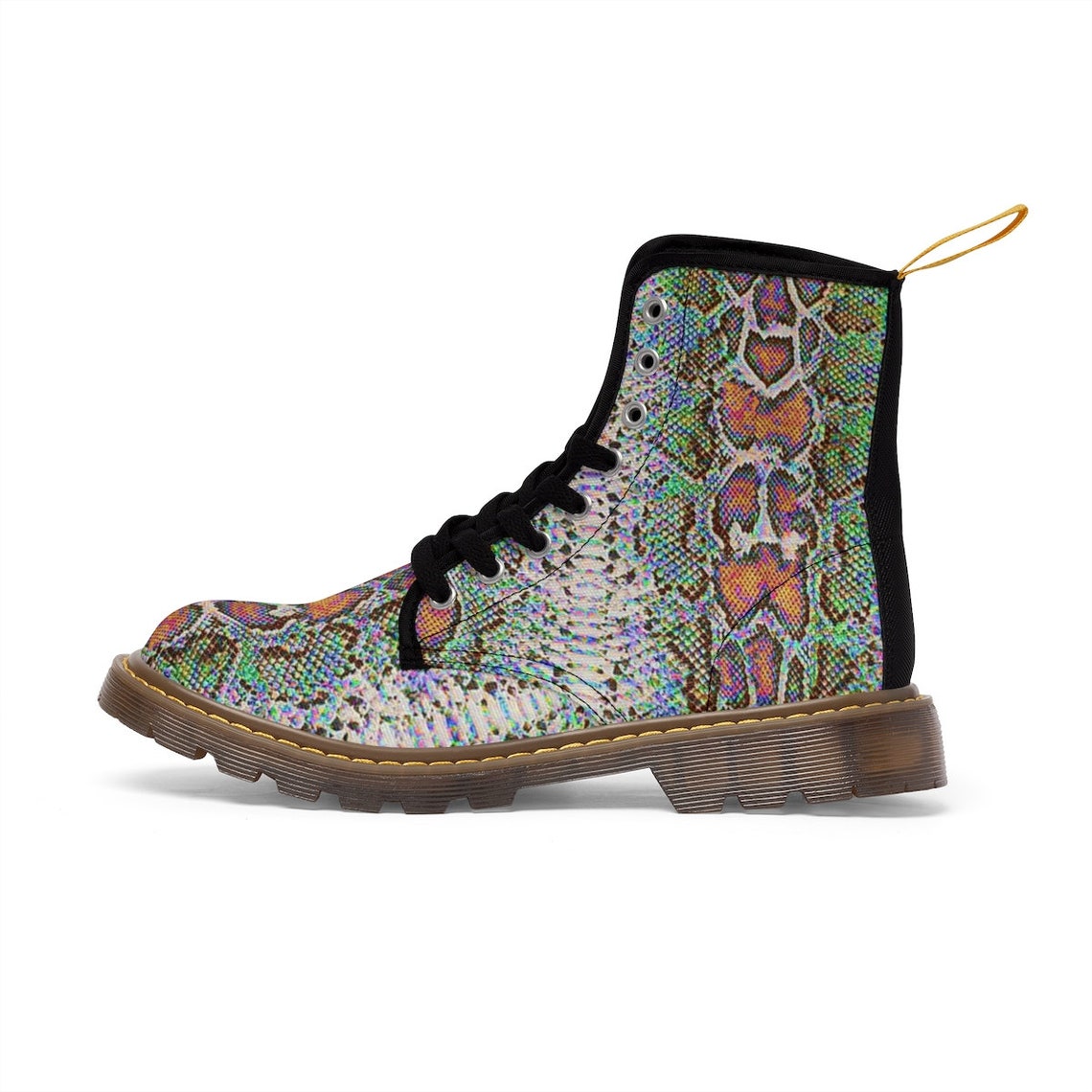 snakeskin canvas shoes