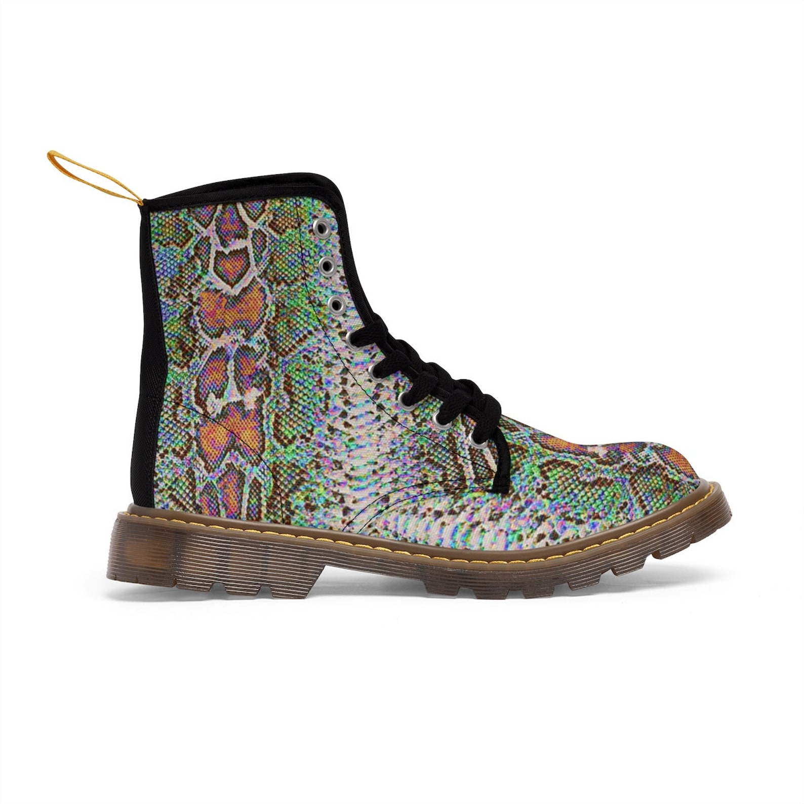 snakeskin canvas shoes