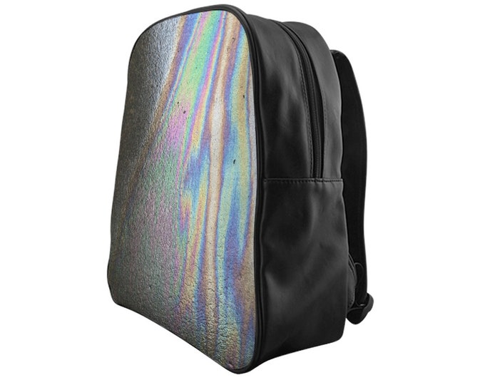 Oil Slick printed backpack