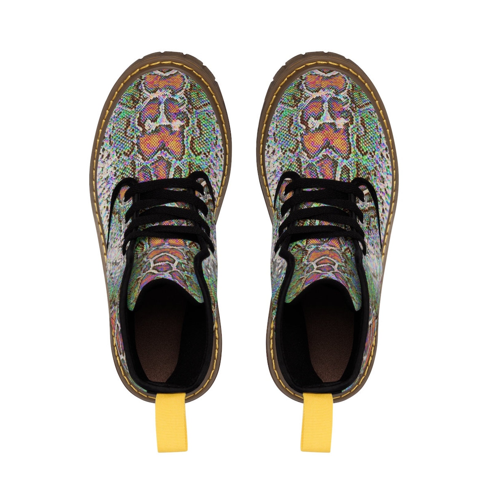 snakeskin canvas shoes