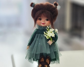 Muñeco de perro, hecho en arcilla polimérica, regalo para el hogar