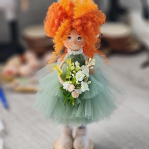 Art doll, gift for mum, gift for girlfriend, gift for family, handmade doll, handcrafted doll, colorful doll