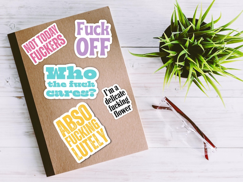 In My Bad Bitch Era Digital Stickers Pack | Swear Words & Phrases | for Planners, Journals, Laptop, Scrapbooking | Swear Word sticker PNGs image 4