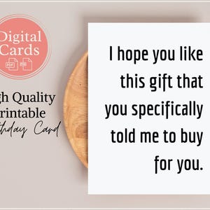 Cartão de aniversário para impressão l Cartão para impressão em casa para download instantâneo l Feliz aniversário! l Cartão engraçado l Cartão em branco l Presente engraçado para ele, para ela