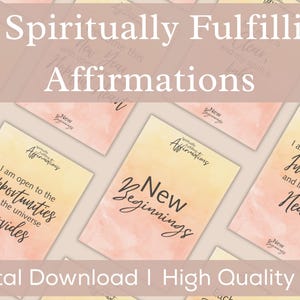 "30 Spirituell erfüllende Affirmationskarten - Druckbare Digitale Affirmationskarten für ""Neuanfänge"" - Sofortiger Download - PDF in hoher Qualität."