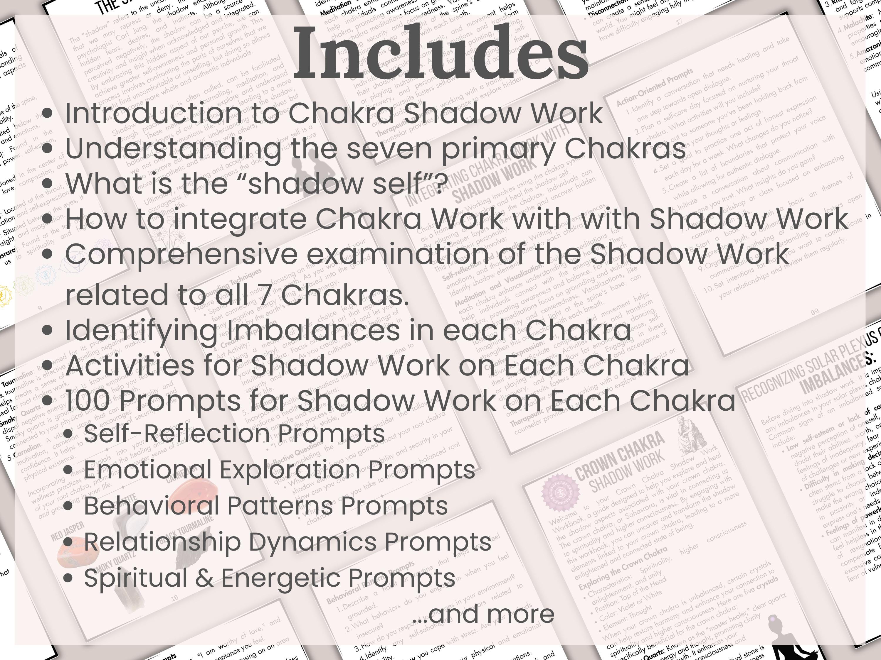 Chakra Shadow Chakra Shadow Work Workbook: Mental Health Journal (digital Download ...