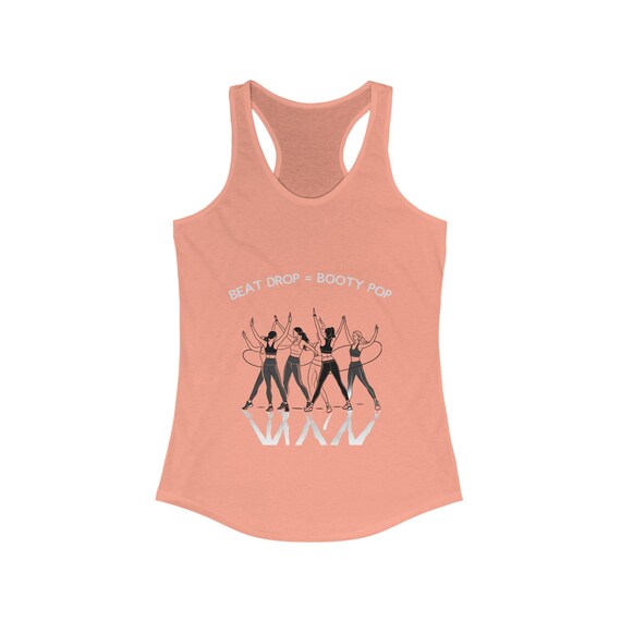 Beat Drop Booty Pop Racerback Tank, Zumba Clothes, Zumba T-shirt